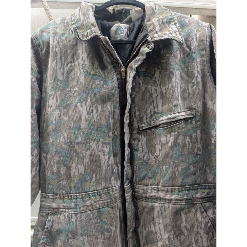 Vintage Mossy Oak Made In USA Treestand Camo Coveralls Men's Large Reg